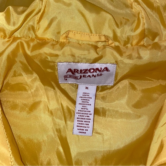 Arizona Jeans Puffer Coat Yellow & Red Duo XL - Picture 5 of 9